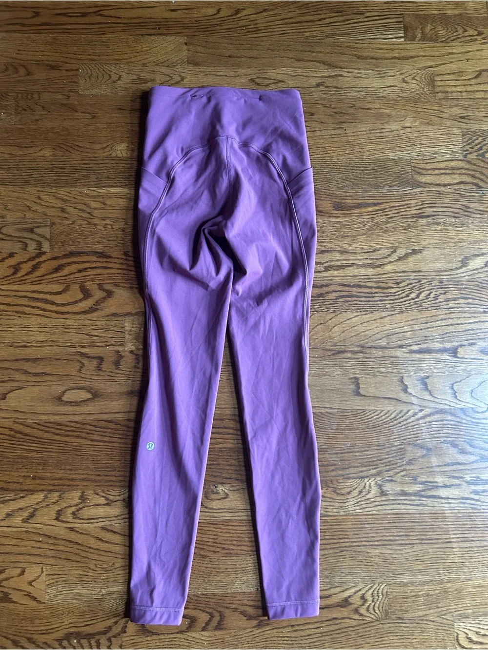 Lululemon Fast & Free High Rise Leggings Berry colored Side Pocket Size 2